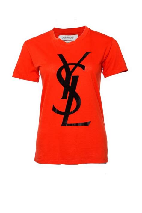 ysl logo print t shirt|yves saint laurent logo shirt.